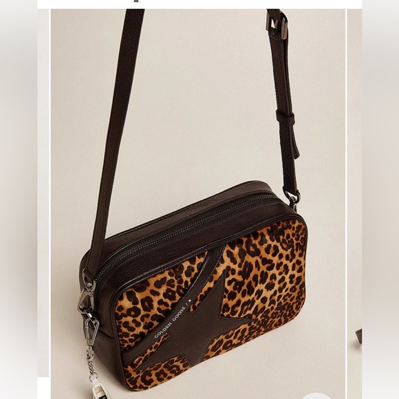 GOLDEN GOOSE Pony Hair Star Bag in Black & Brown Leopard - Picture 4 of 13